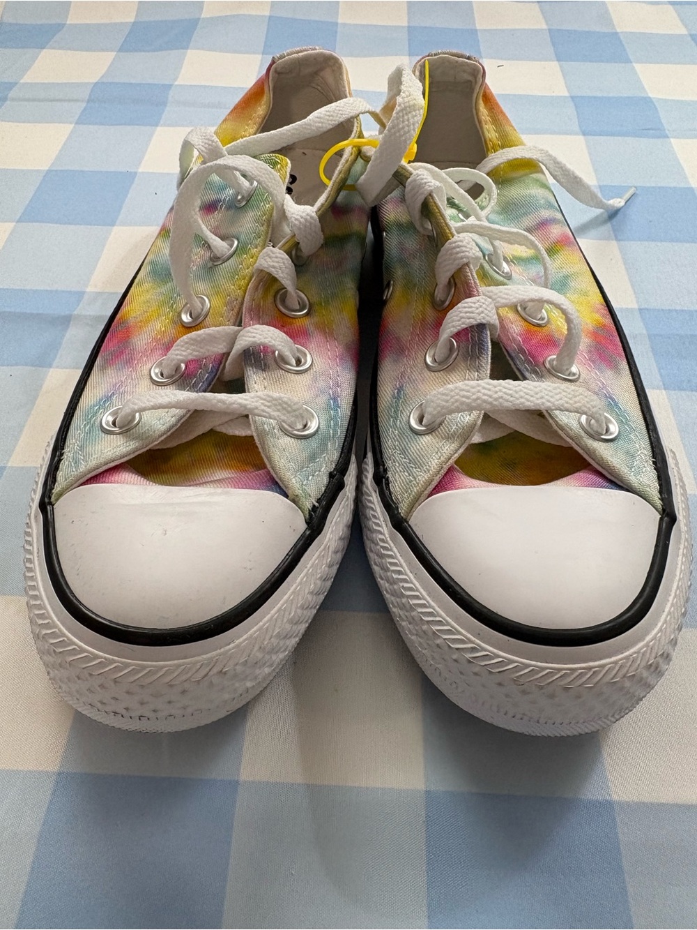 Converse Women’s Low Top Canvas Sneakers - White with Multicolor Tie-Dye #boho